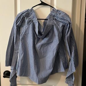 Stipe blouse, no shoulder